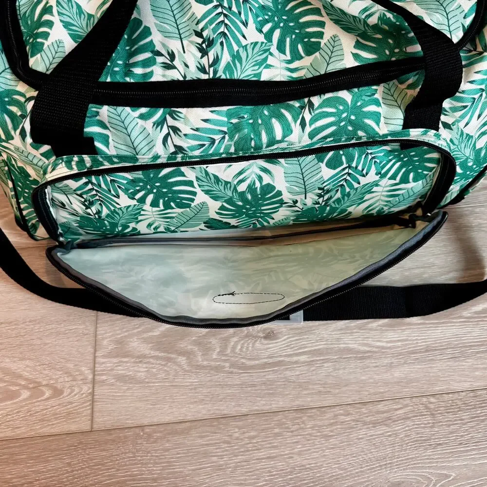 Pacific Coast Tropical Palm Leaf Large Duffel Weekender Bag